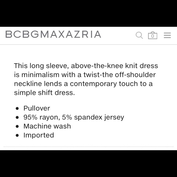 BCBG Off-shoulder tunic/ dress - Picture 4 of 4